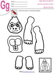 Gg-gorilla-craft-worksheet